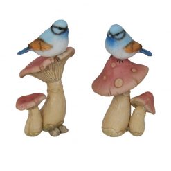 Blue Bird on Mushroom