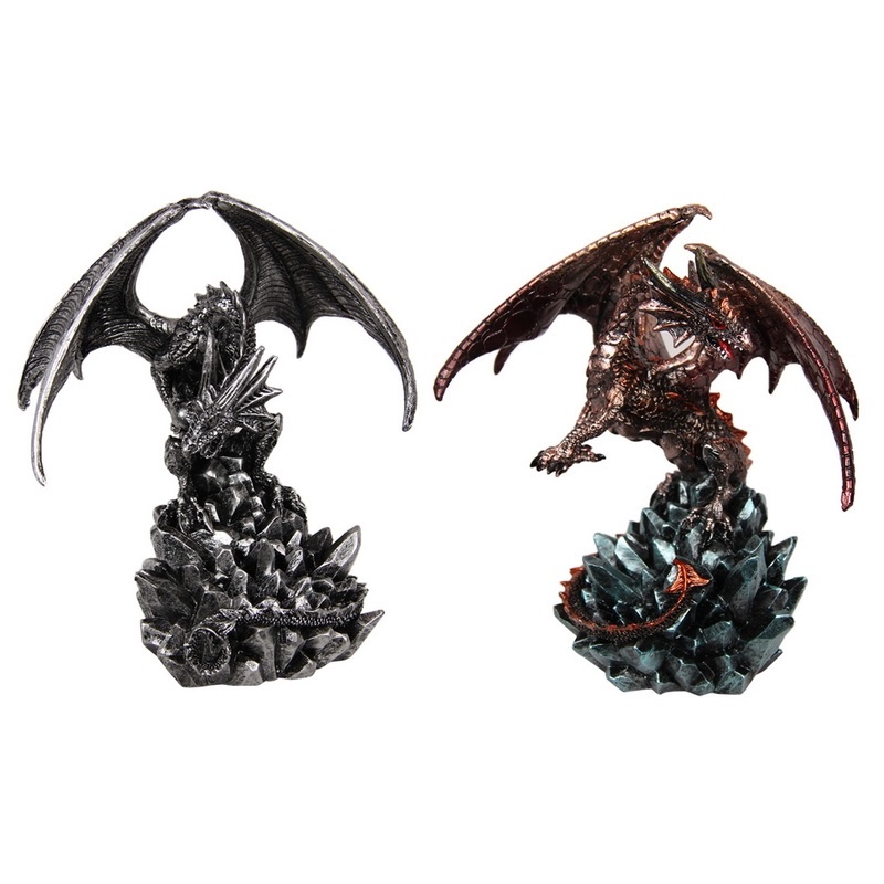 Silver/Gold Dragon with Wings Up