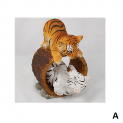 Playing Tiger Cubs in Log