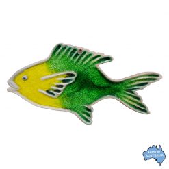 Green and Yellow Fish Ceramic Wall Art